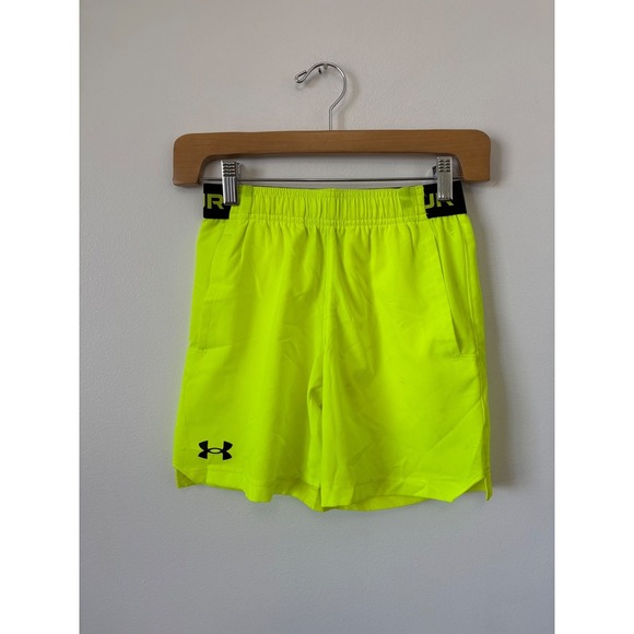 NWT Under Armour Vanish Shorts – Neon Yellow – Boys Size Small - Picture 1 of 4